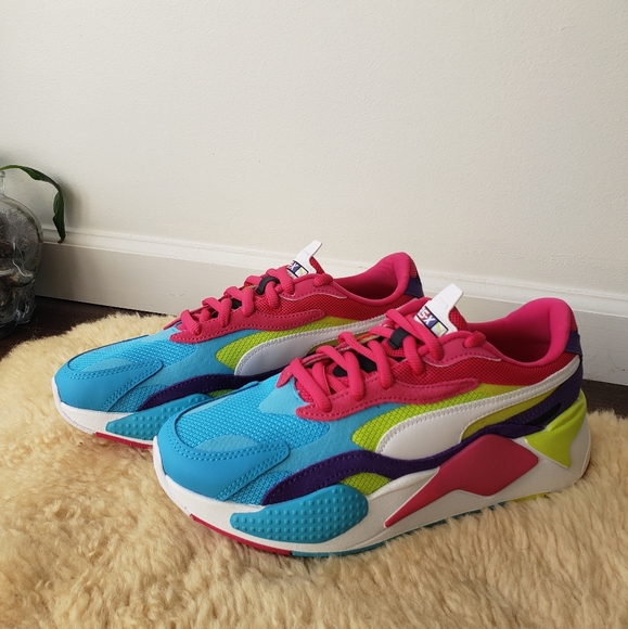 RS-X³ Puzzle Sneaker Beetroot Purple & Puma White - Picture 2 of 5